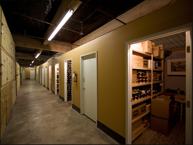 A look inside a walk-in unit - Portland Wine Storage